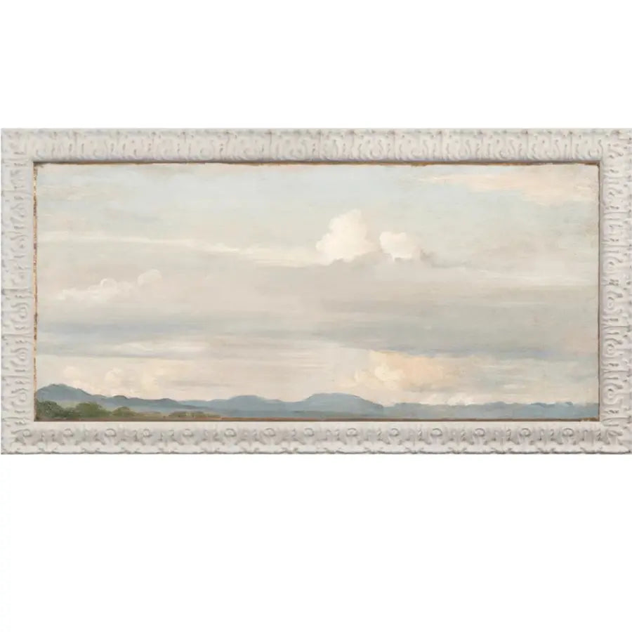 Étude de nuages Petit Scape avec des montagnes lointaines