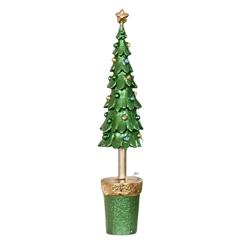 Plain Scalloped Topiary Tree with Star in Evergreen at Home Smith