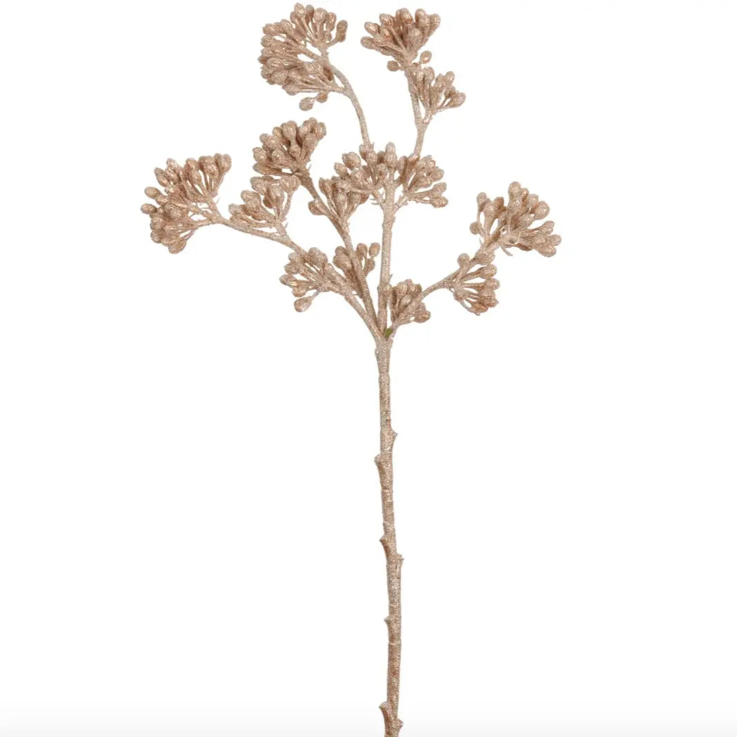 Home Smith Platinum Gold Cluster Berry Spray Winward Stems, Blooms & Branches