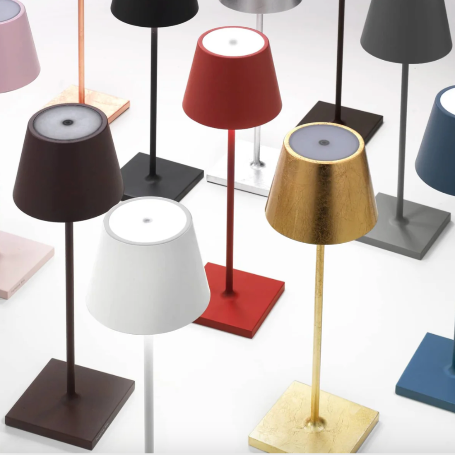 Poldina Pro Cordless Table Lamp in Gold Leaf