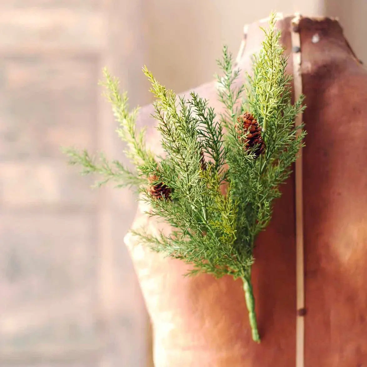 Prickly Pine Bush Pick with Cones - Home Smith