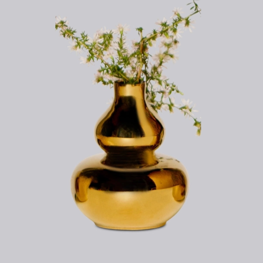 Gold Porcelain Mini Vases