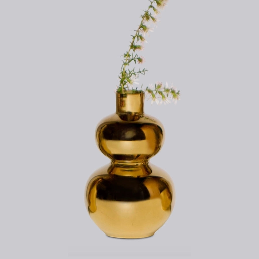 Gold Porcelain Mini Vases