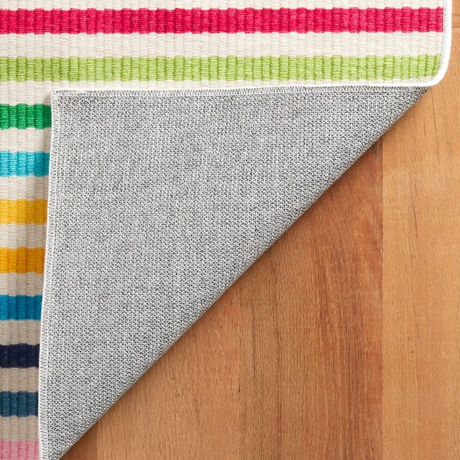 Home Smith Rainbow Stripe Multi Machine Washable Rug Dash & Albert Rugs - Washable