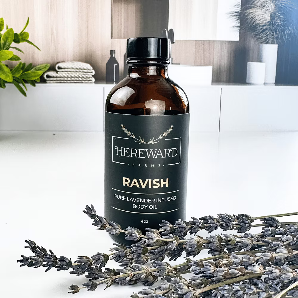 Ravish Lavender from Hereward Farms Infused Hydrating Body Oil at Home Smith