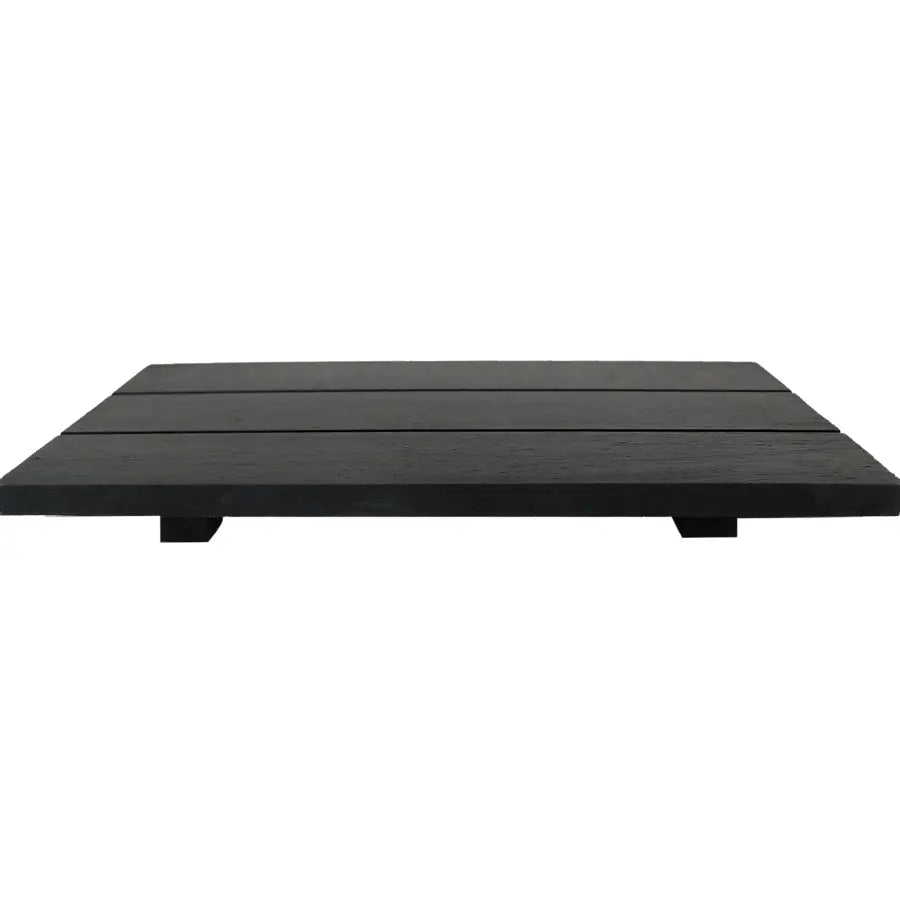 Rectangular Wood Tray in Black - Home Smith