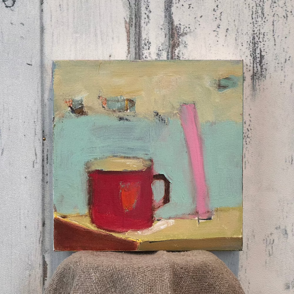 Red Cup, an Original artwork by Robin Grindley, oil on canvas at Home Smith