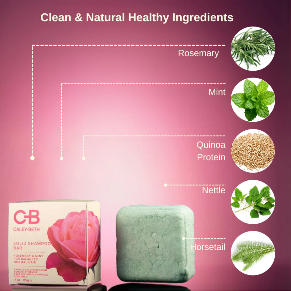 Ingredients of Rosemary & Mint Solid Shampoo Bar at Home Smith