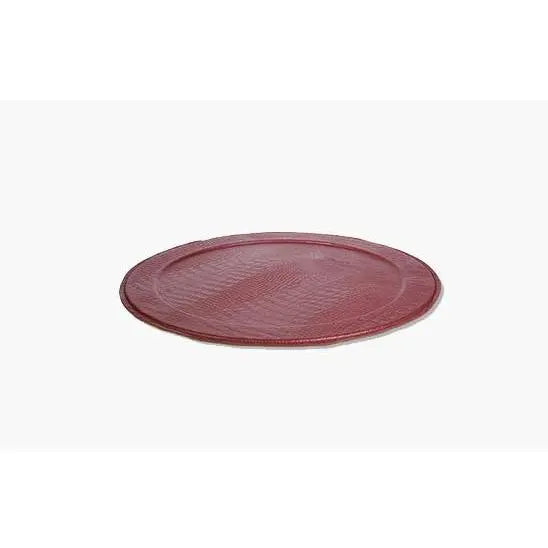 Round Leather Serving Tray - Home Smith