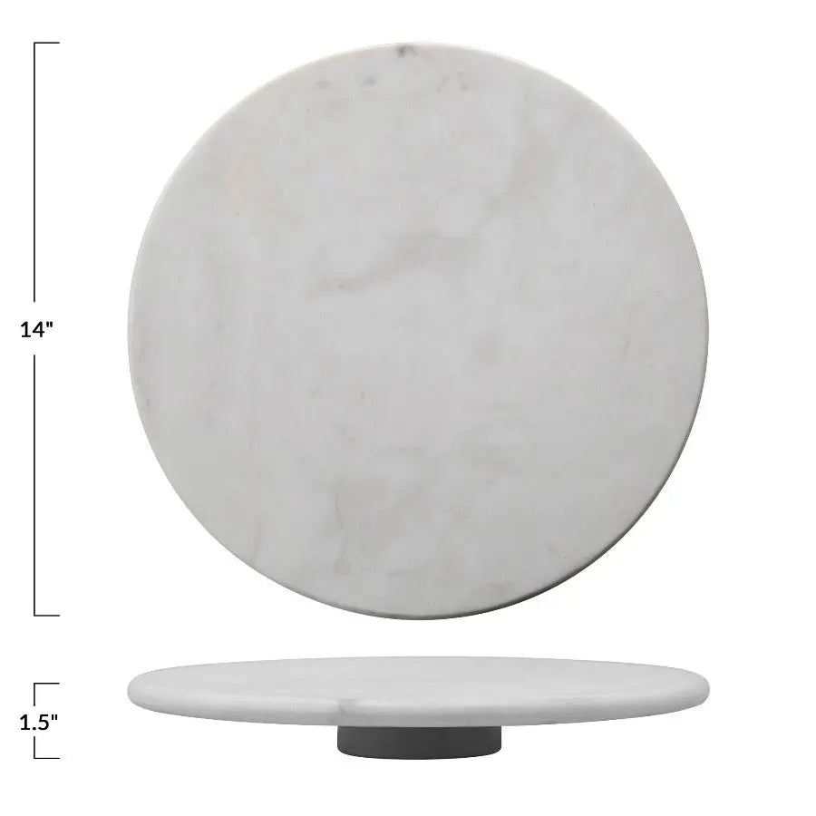 Round Marble Lazy Susan Serving Tray - Home Smith