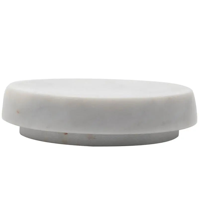 Round White Marble Soap Dish - Home Smith