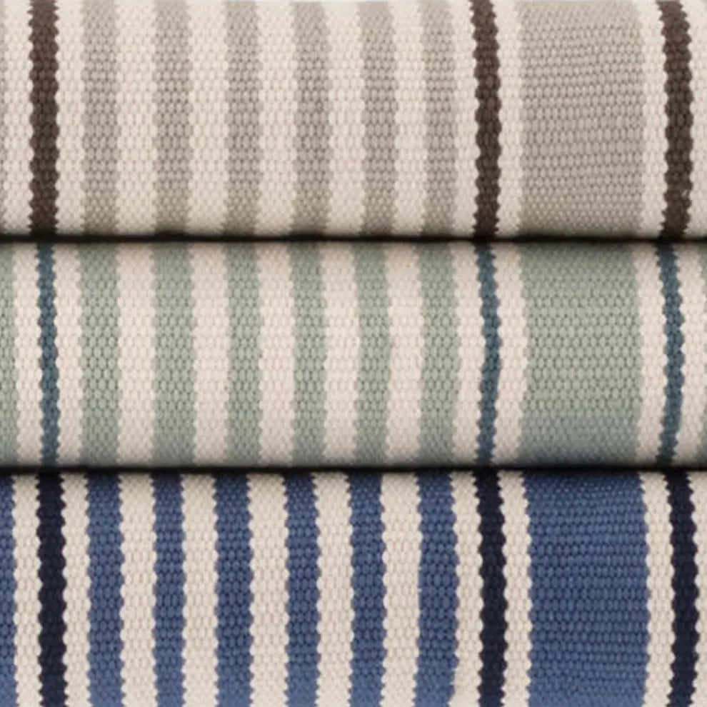 Rugby Stripe Light Blue Indoor/Outdoor Rug - Home Smith