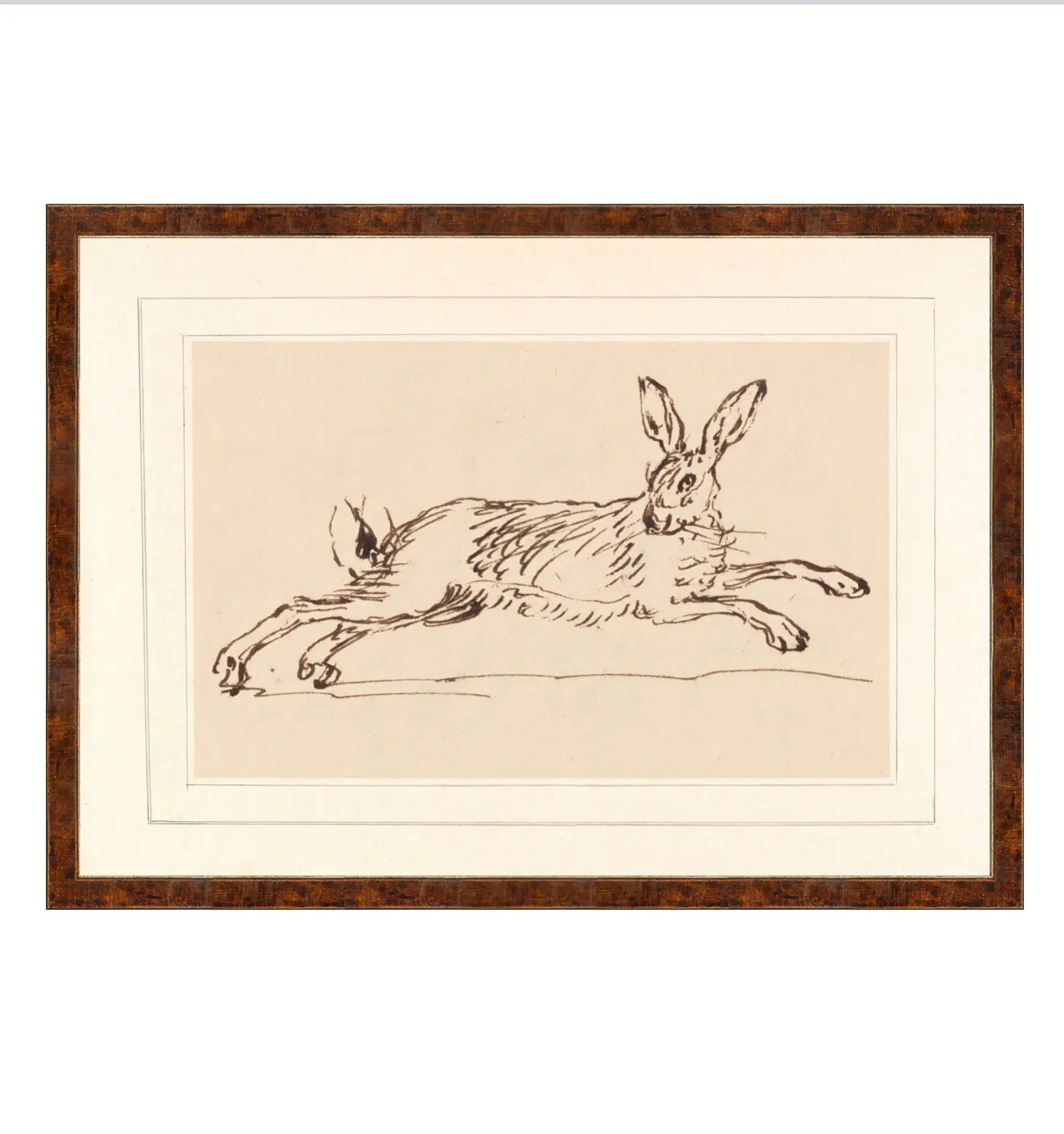 Home Smith Running Hare Framed Print Home Smith