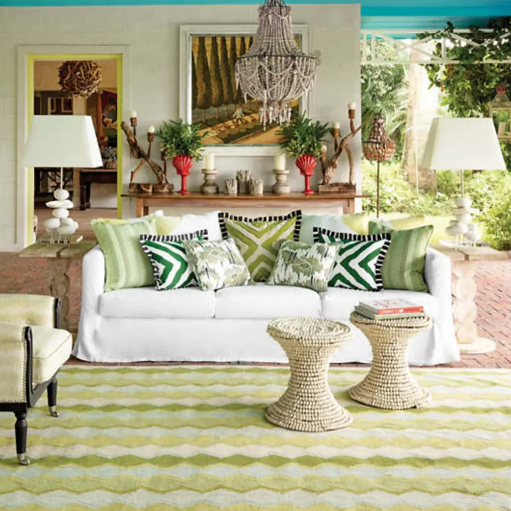Safety Net Green Woven Wool Rug - Home Smith