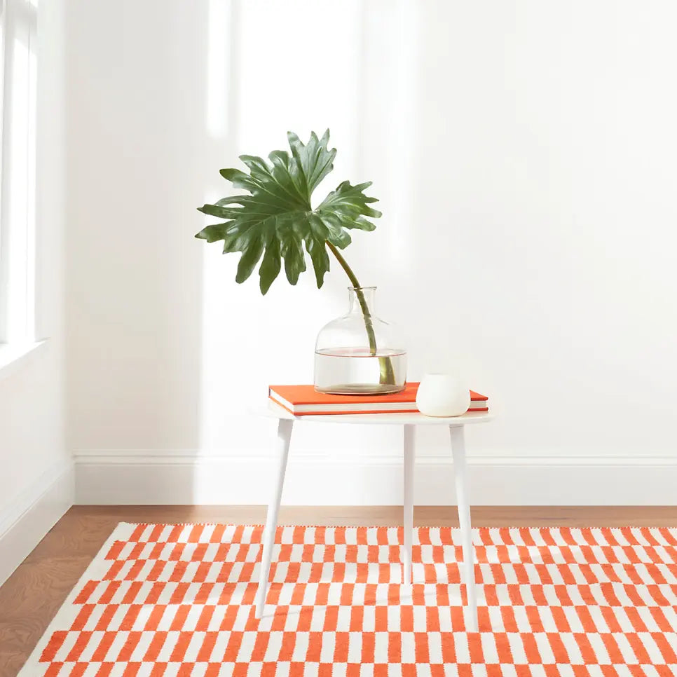 Home Smith Sailing Stripe Tangerine Indoor/Outdoor Rug Dash & Albert Rugs - P.E.T.