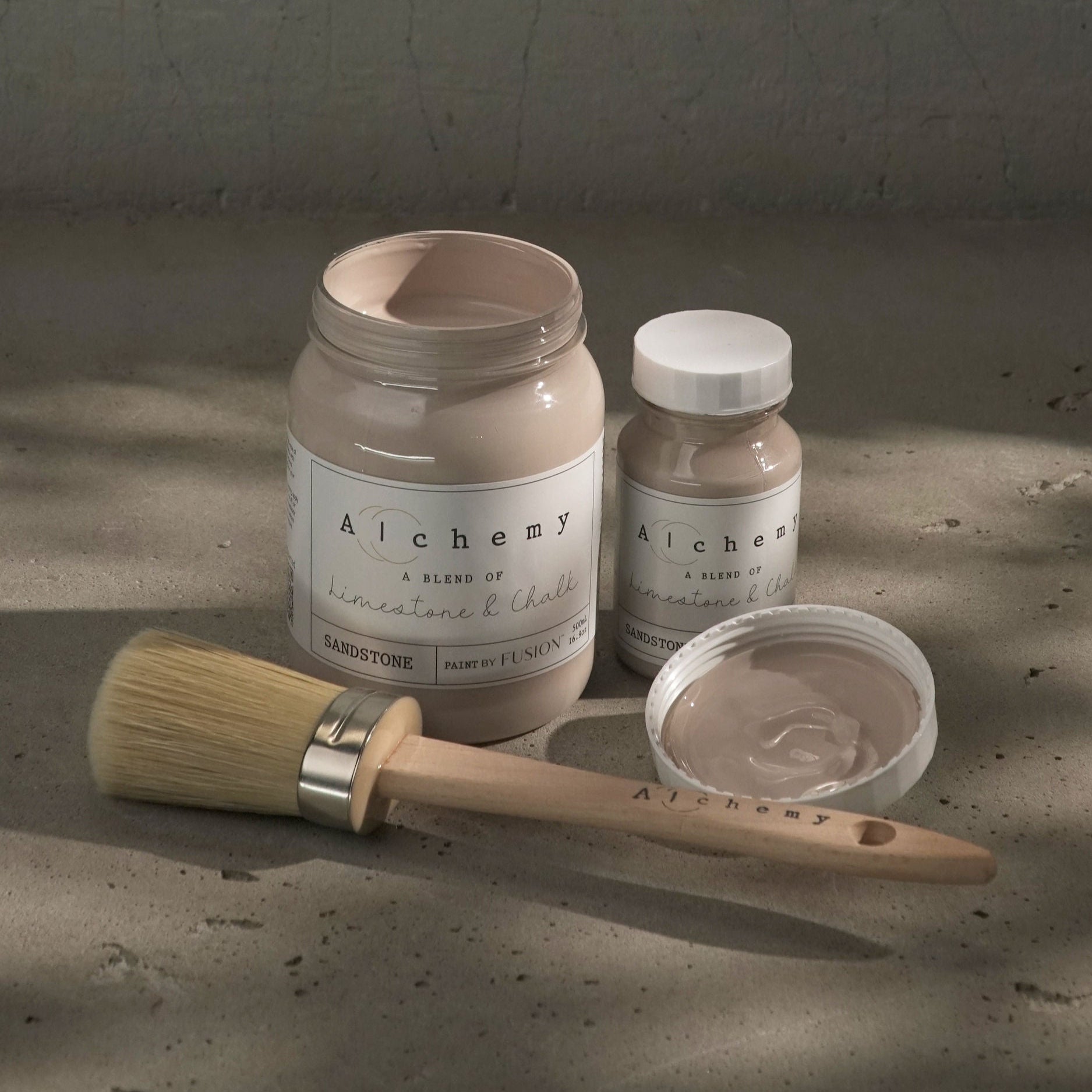 Alchemy Limestone and Chalk Furniture Paint by Fusion in Sandstone at Home Smith