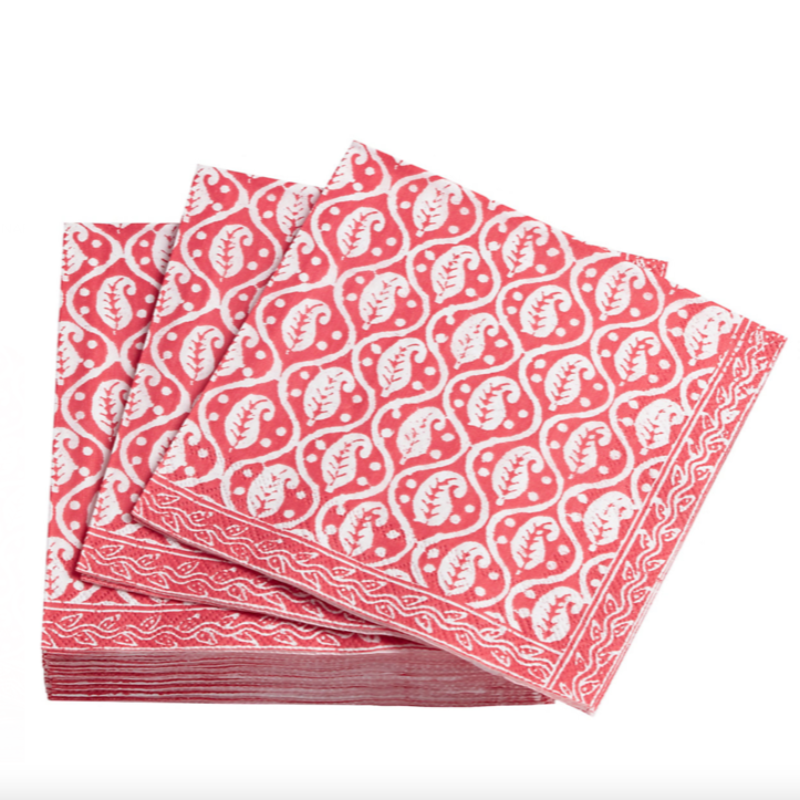 Batik Fuchsia Cocktail Napkins