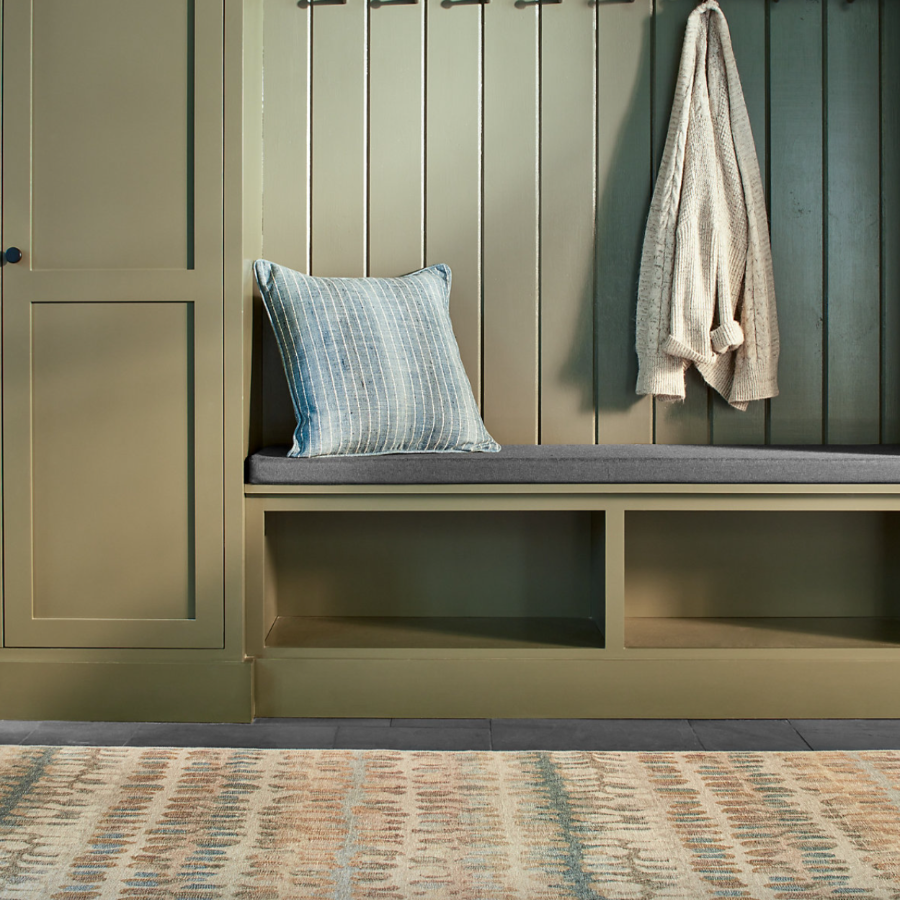 Paint Chip Natural Machine Washable Rug at Home Smith