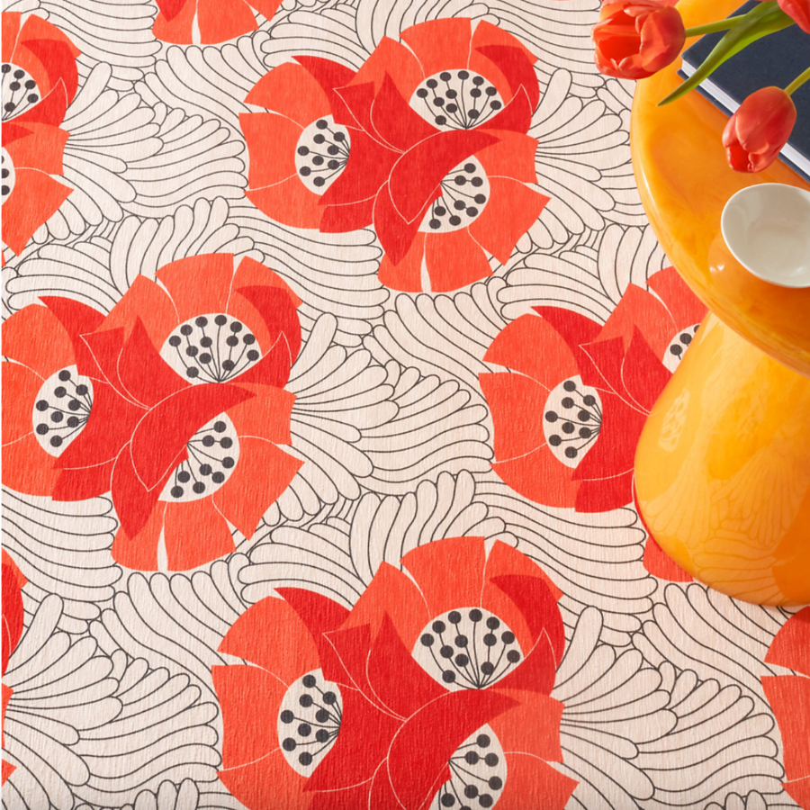 Tapis lavable en machine multi-poppy japonais