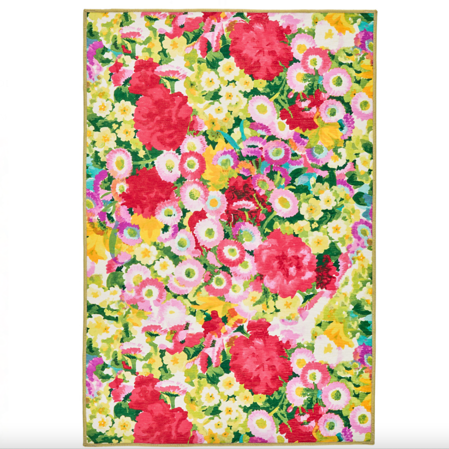 Chamomile Cluster Multi Machine Washable Rug