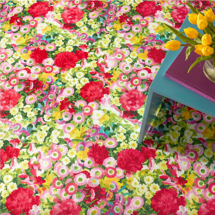 Chamomile Cluster Multi Machine Washable Rug In Stock