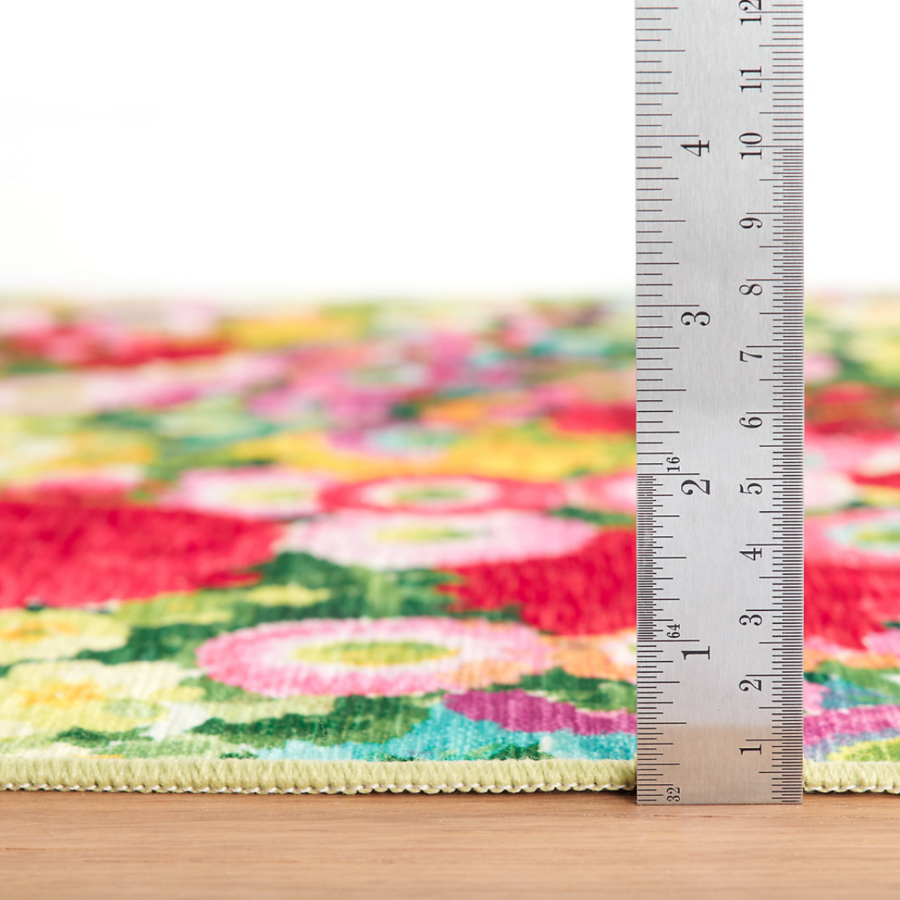 Chamomile Cluster Multi Machine Washable Rug In Stock