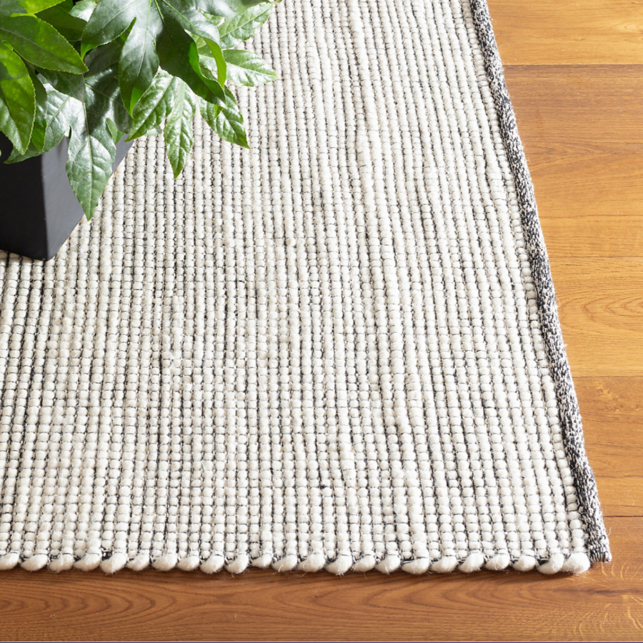 Network Black Handwoven Wool Dash & Albert Rugs at Home Smith