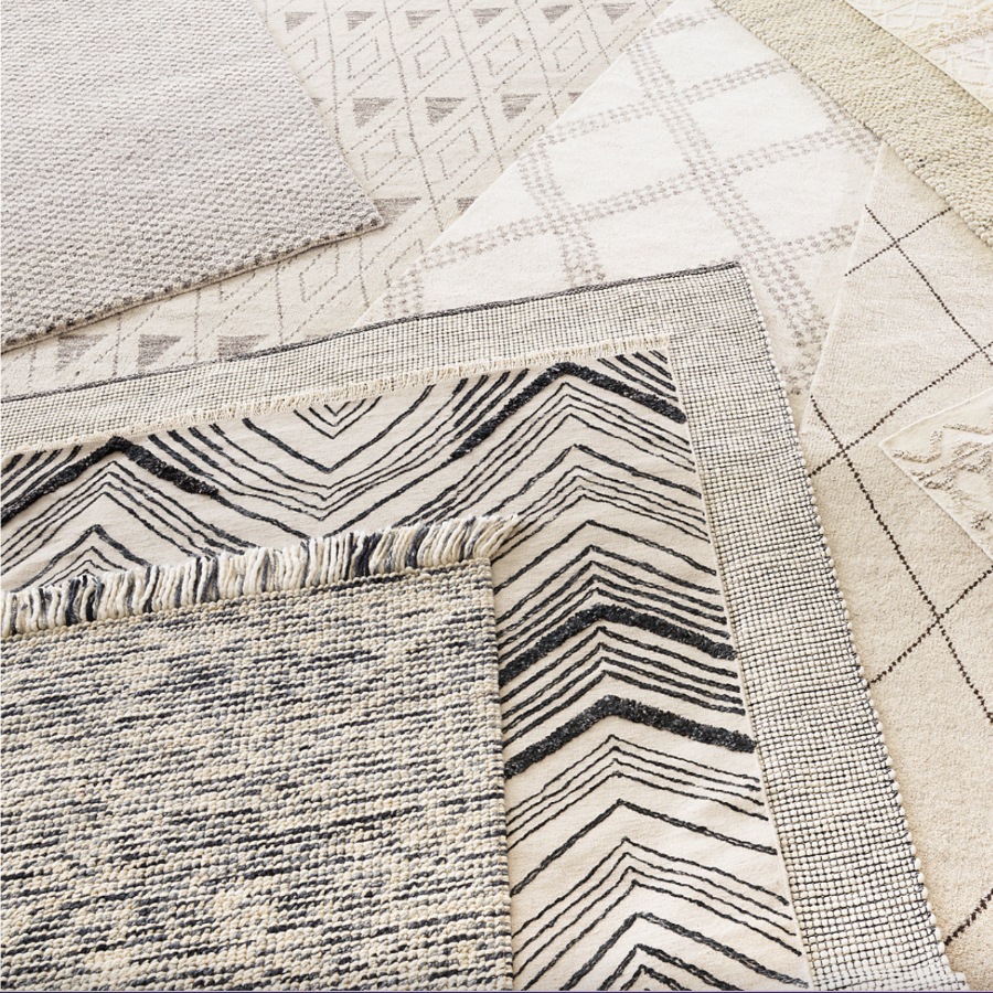 Network Black Handwoven Wool Dash & Albert Rugs at Home Smith