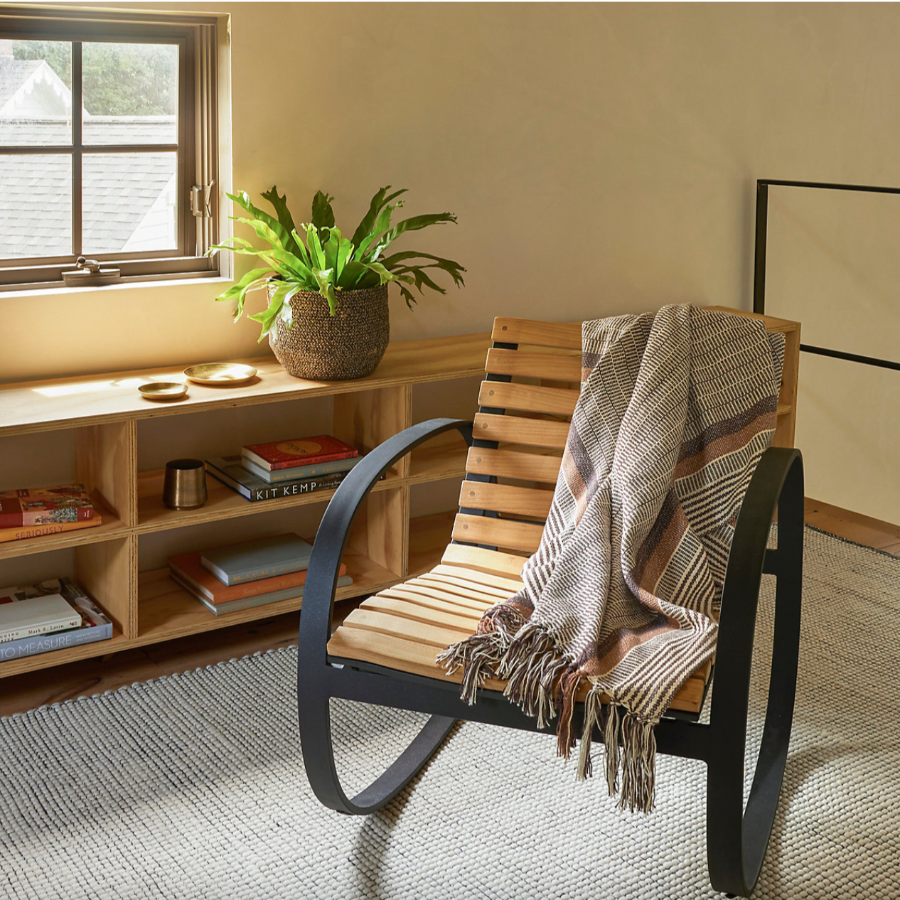 Network Black Handwoven Wool Dash & Albert Rugs at Home Smith