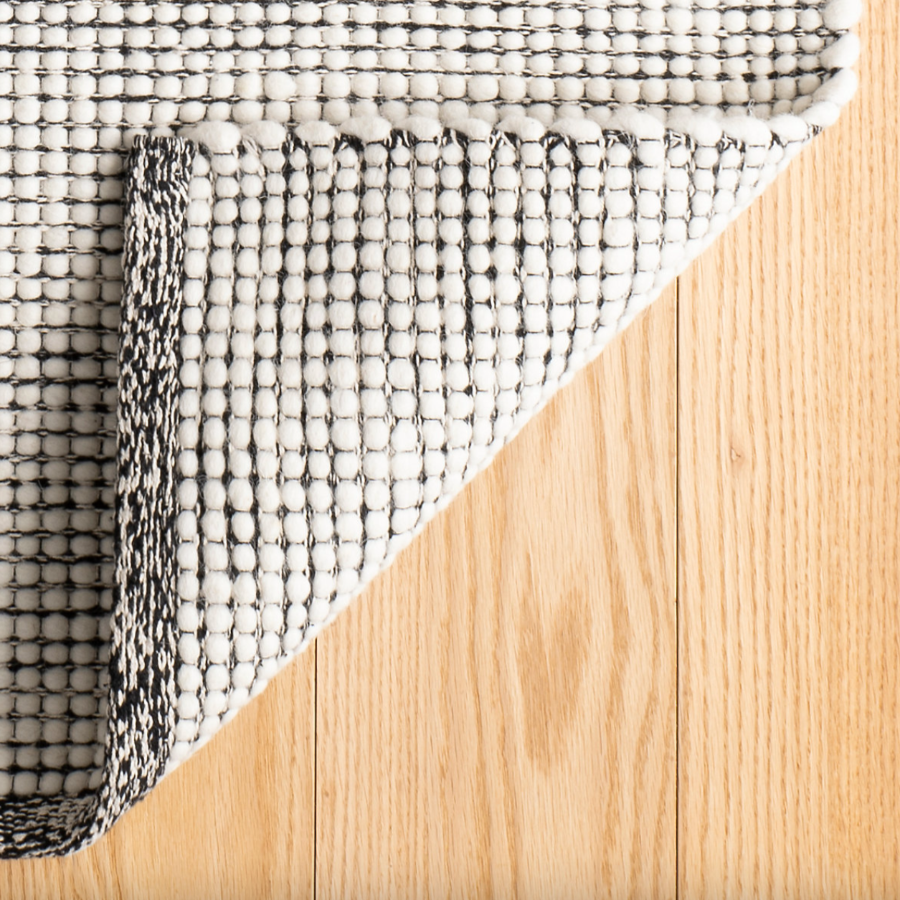 Network Black Handwoven Wool Dash & Albert Rugs at Home Smith