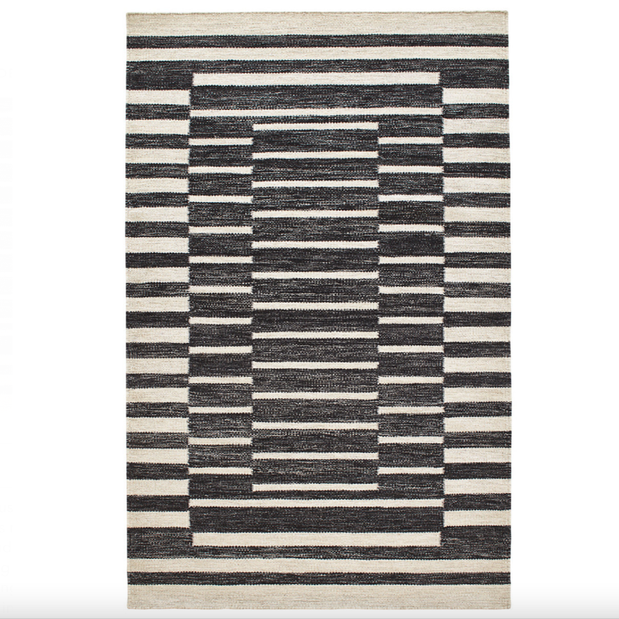 Heights Charcoal Handwoven Wool Dash & Albert Rugs at Home Smith