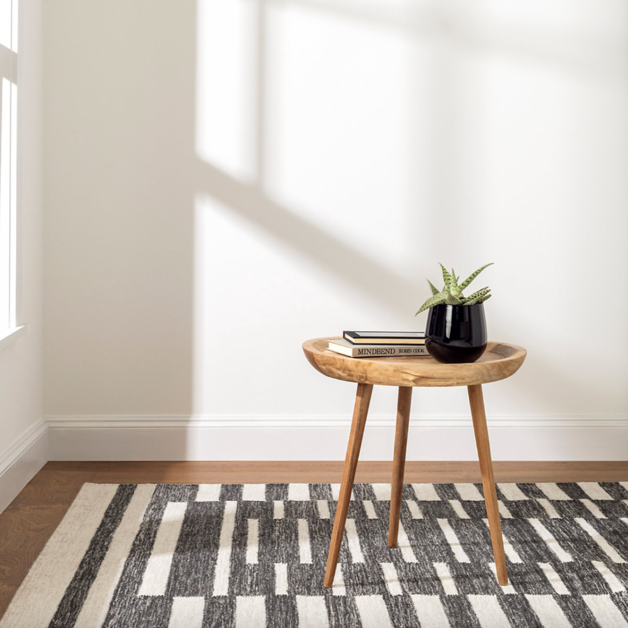 Heights Charcoal Handwoven Wool Dash & Albert Rugs at Home Smith