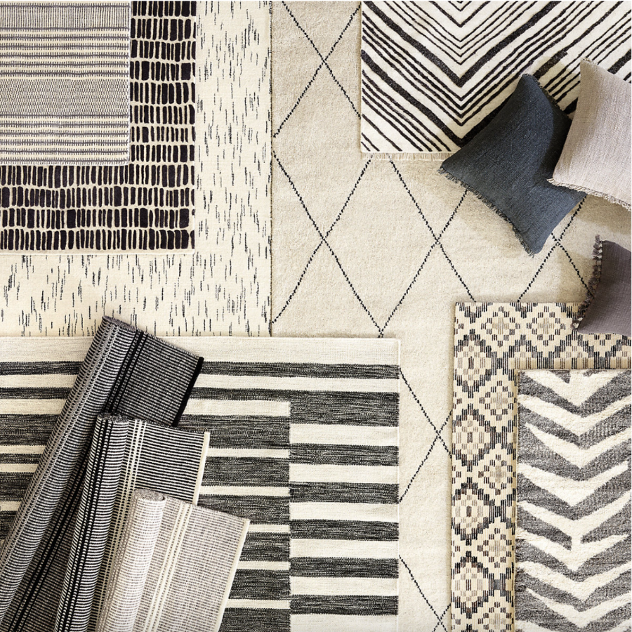 Heights Charcoal Handwoven Wool Dash & Albert Rugs at Home Smith