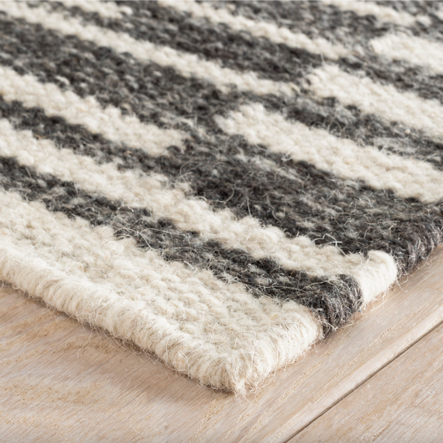Heights Charcoal Handwoven Wool Dash & Albert Rugs at Home Smith