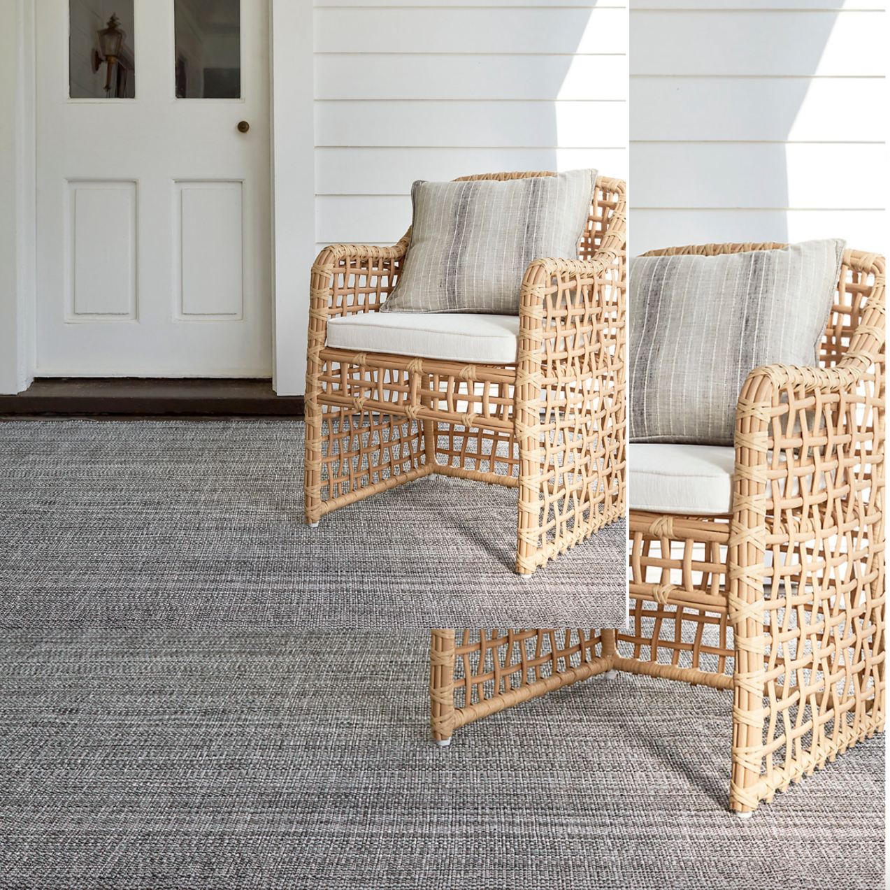 Fusion Black Handwoven Indoor/Outdoor Dash & Albert Rug at Home Smith
