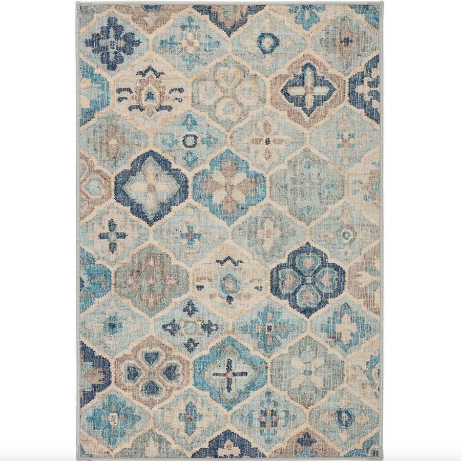 Pali Blue Washable Rug from Dash and Albert at Home Smith 