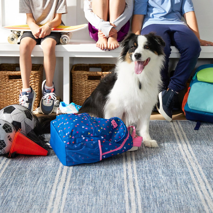 Malta Blue MAchine Washable Rug from Dash and Albert at Home Smith