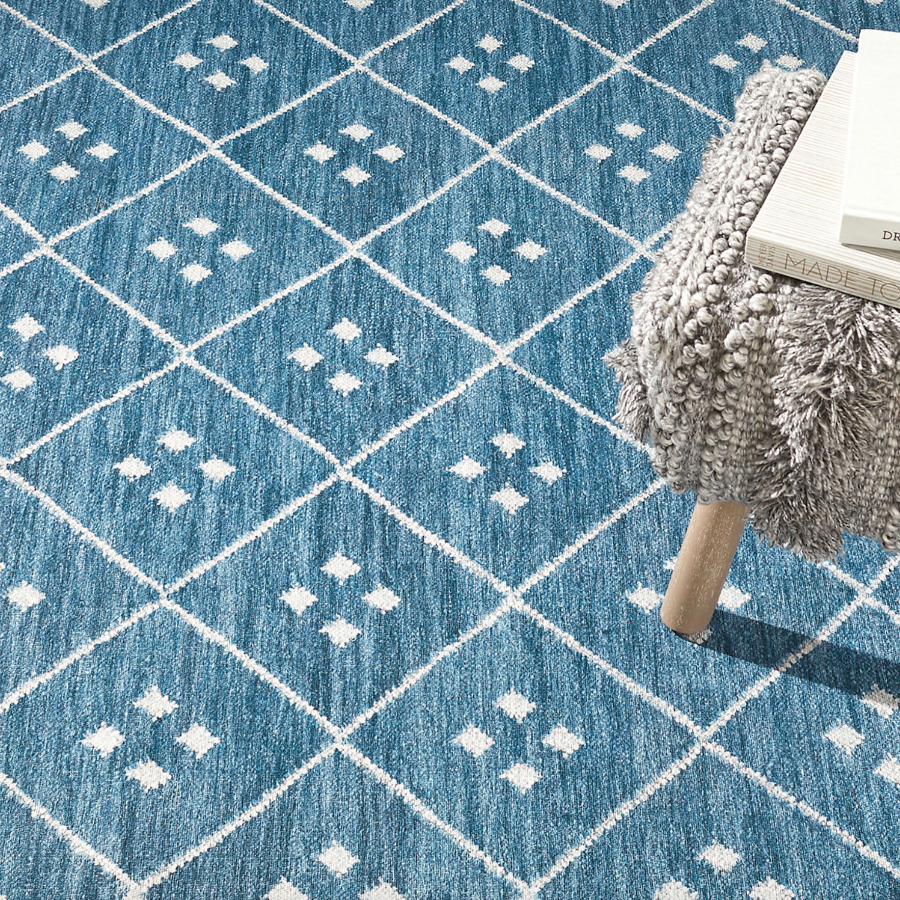 Kota Indigo machine washable rug from dash and albert at Home Smith