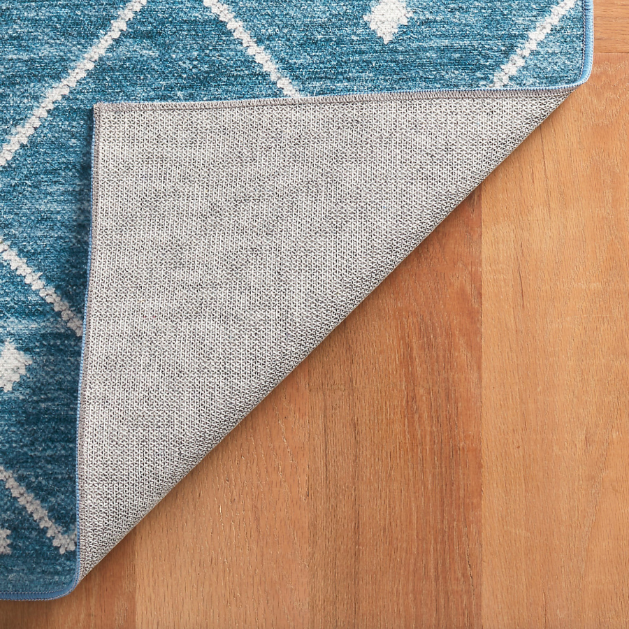 Kota indigo machine washable rug from dash and albert at Home Smith