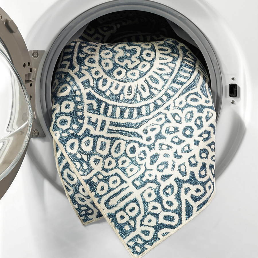 temple ink washable rug from dash and albert at Home Smith