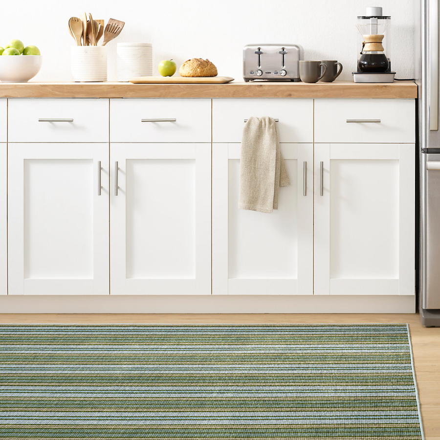 Caravan Multi Coloured Stripe Machine Washable Rug from Dash and Albert