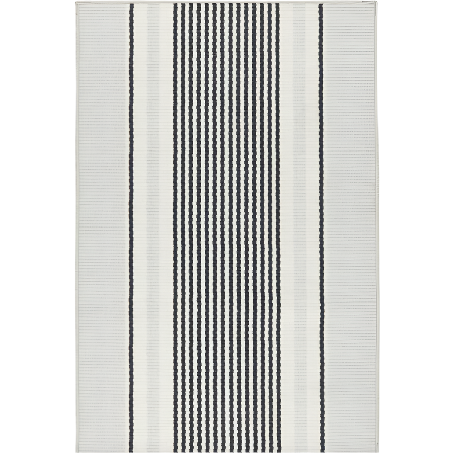 Gunner Stripe Grey Machine Washable Rug from Dash and Albert at Home Smith