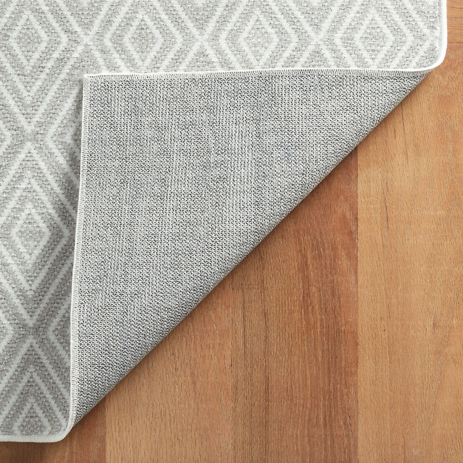 Diamond Platinum and White Machine Washable Rug from Dash and Albert at Home Smith