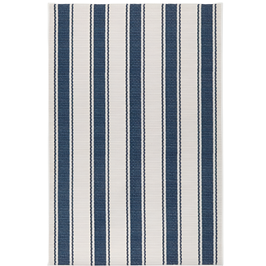 Blue Awning Stripe Machine Washable Rug from Annie Selke at Home Smith