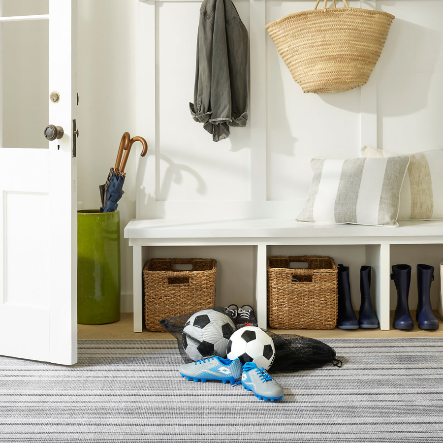 Gradation Ticking Machine Washable Rug at Home Smith
