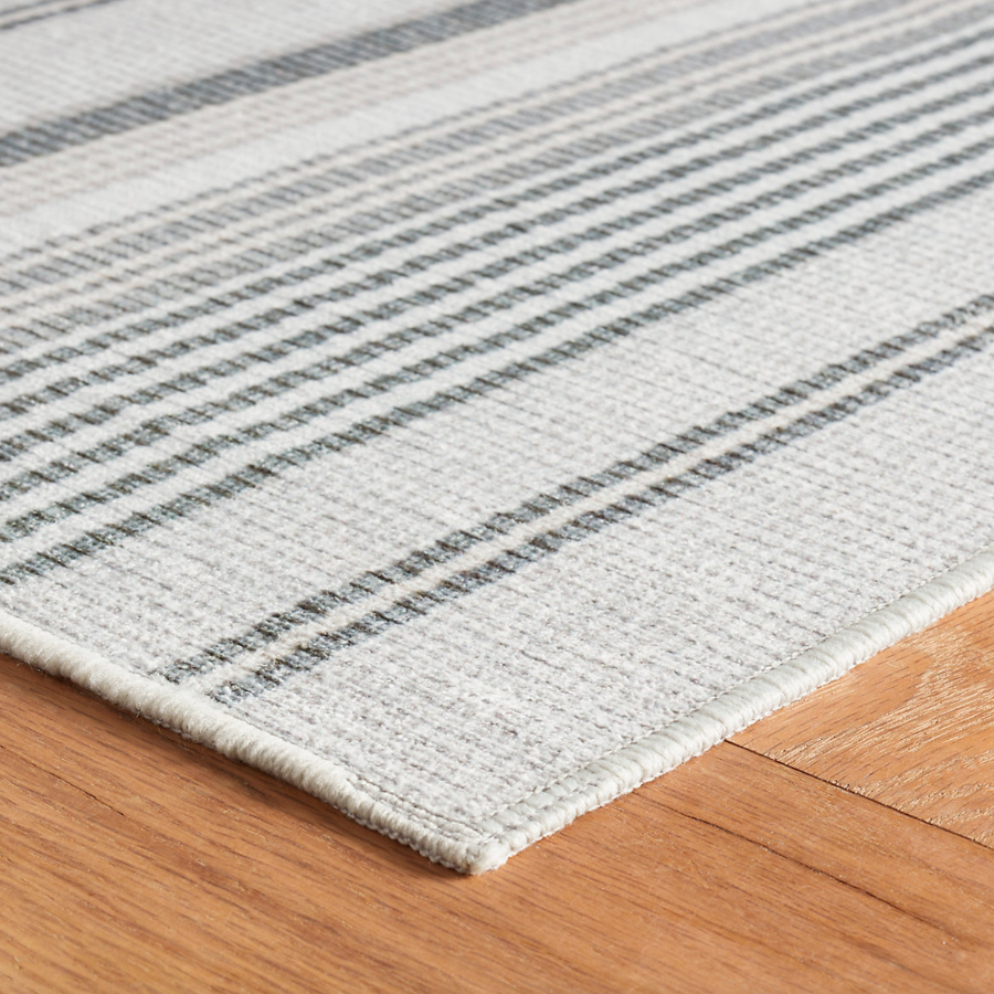 Dash and Albert's Gradation Ticking Machine Washable Rug