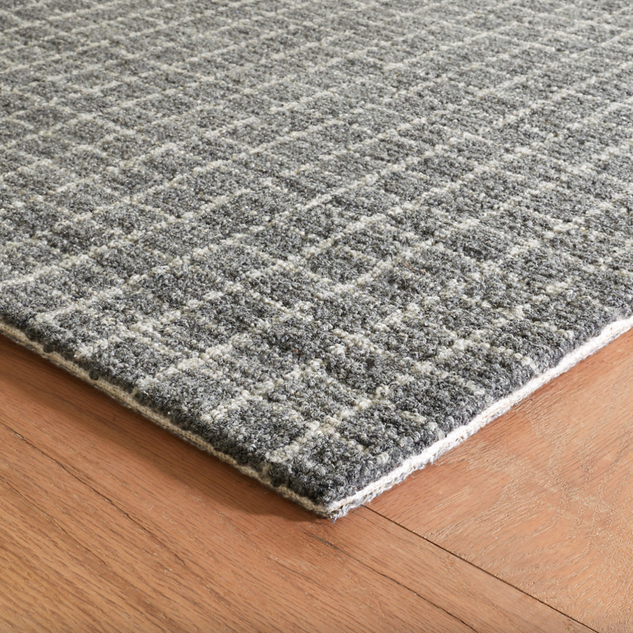 Conall Grey Hand Hooked Wool Rug at Home Smith