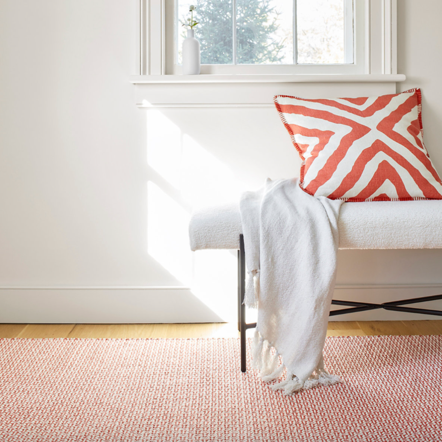 Miss Muffet Paprika Handwoven Cotton Rug at Home Smith