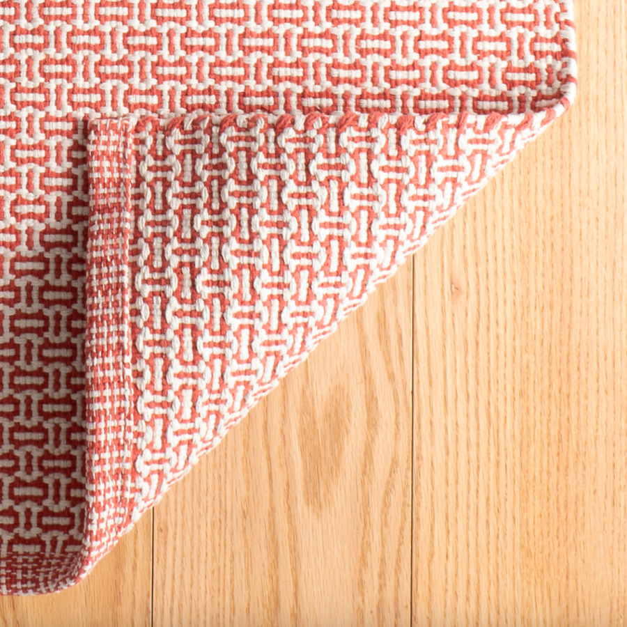 Miss Muffet Paprika Handwoven Cotton Rug at Home Smith