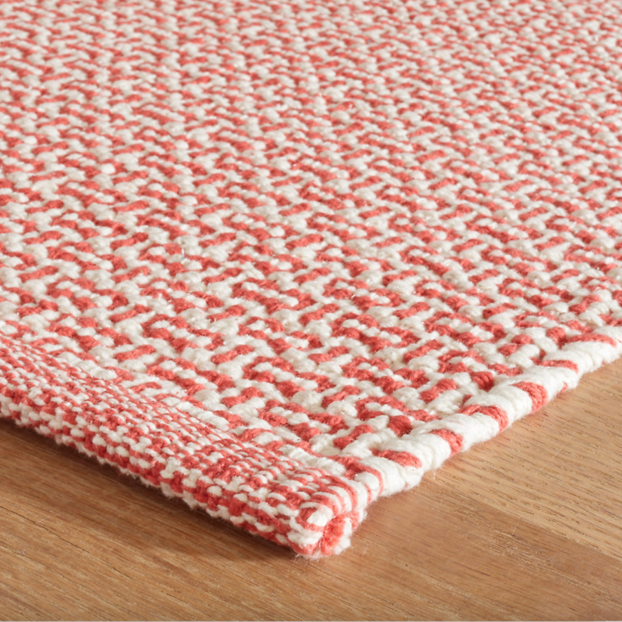 Miss Muffet Paprika Handwoven Cotton Rug at Home Smith